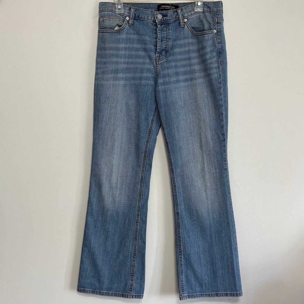 London Jean Bootcut Jeans Medium Wash Blue Denim Size 10